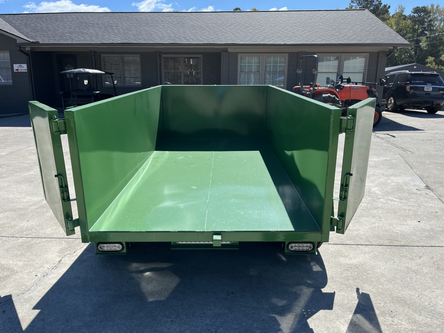 New 2025 U-Dump 5x10x31'' Pro-Lite Low-Profile Dump Trailer, 10K GVWR, Tarp & Roller, Upgraded Aluminum Mag Wheels, OD Green