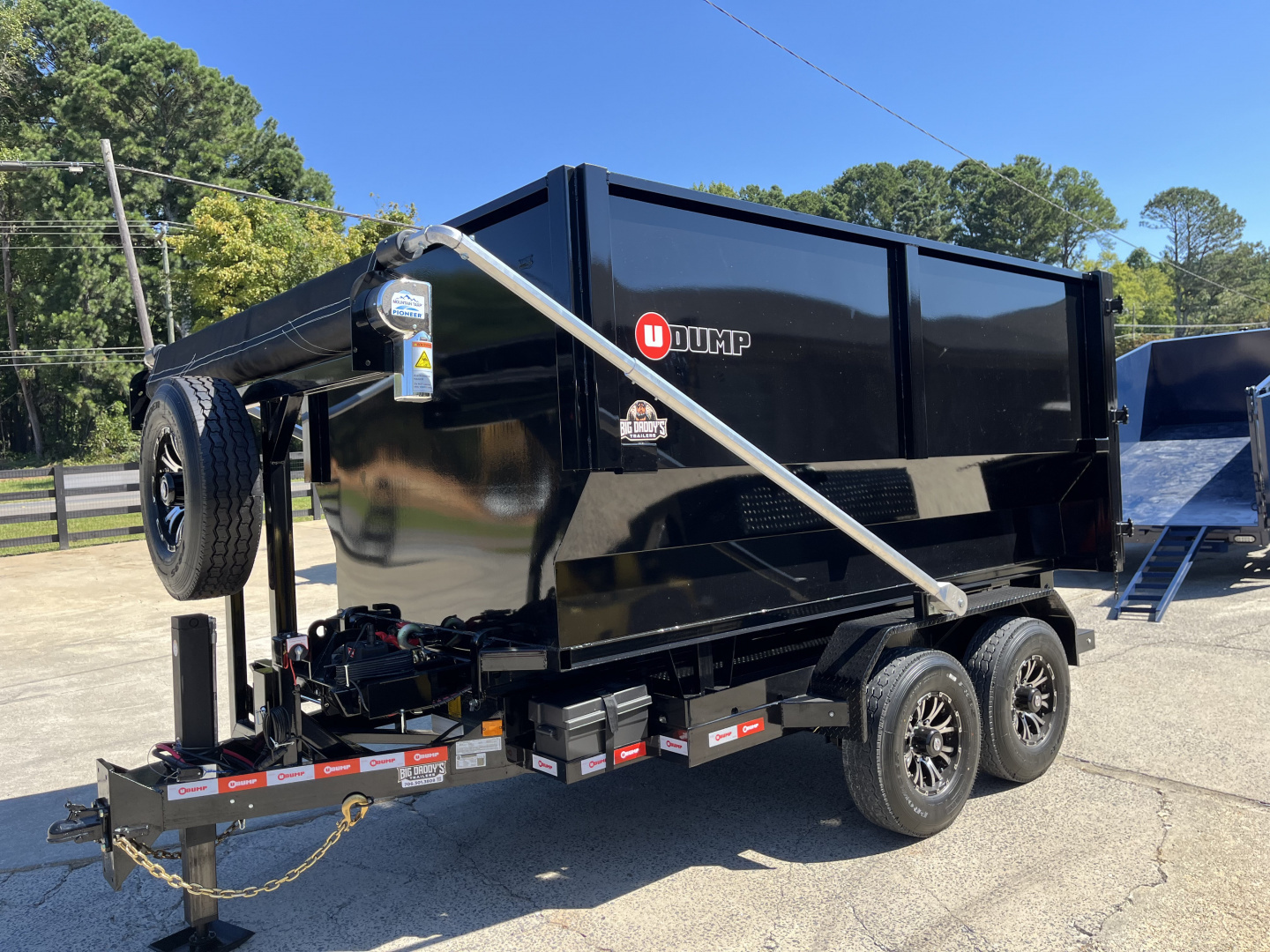 New 2025 U-Dump 14' Roll Off Dumpster Trailer Dump Bin