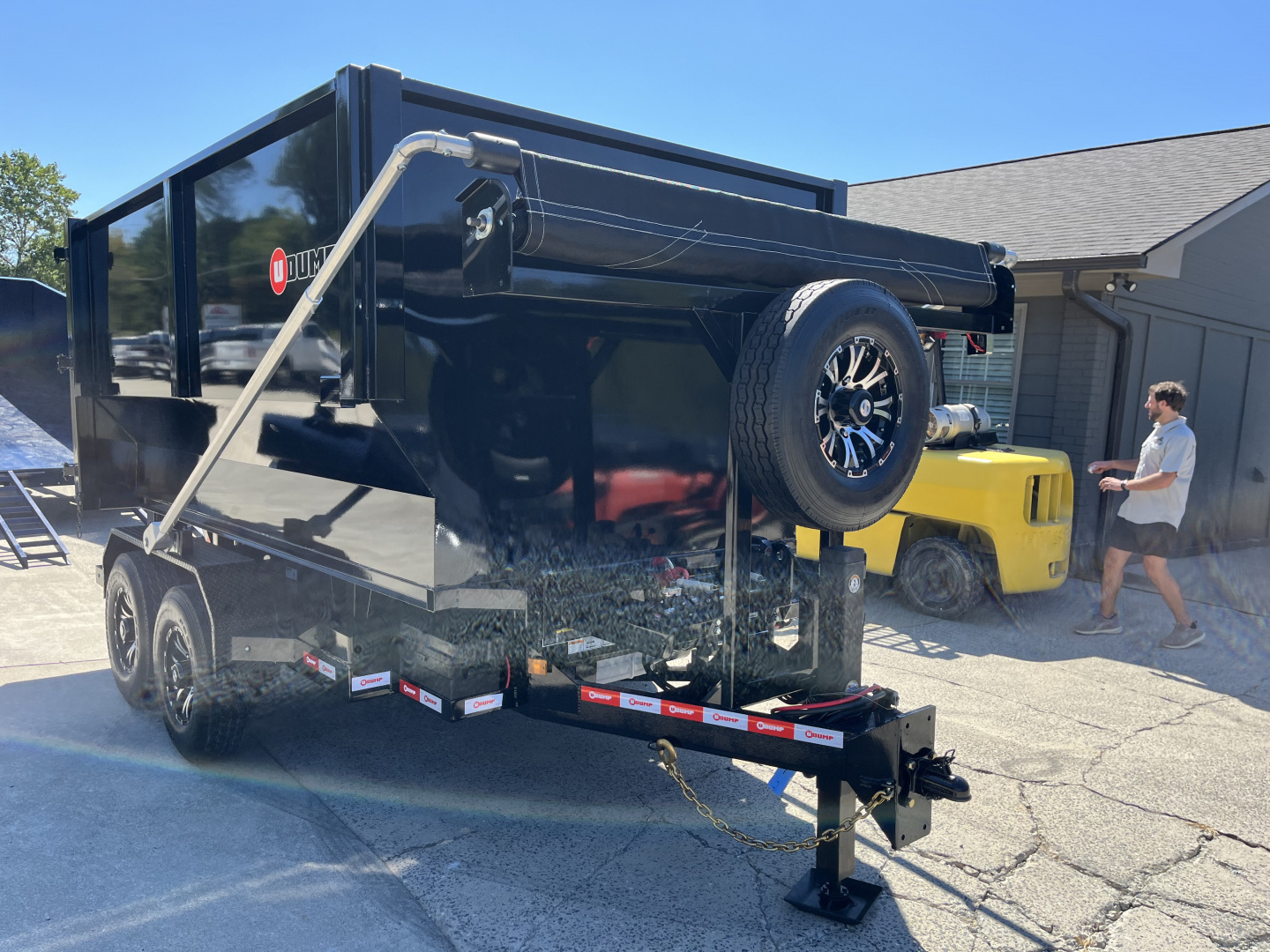 New 2025 U-Dump 14' Roll Off Dumpster Trailer Dump Bin