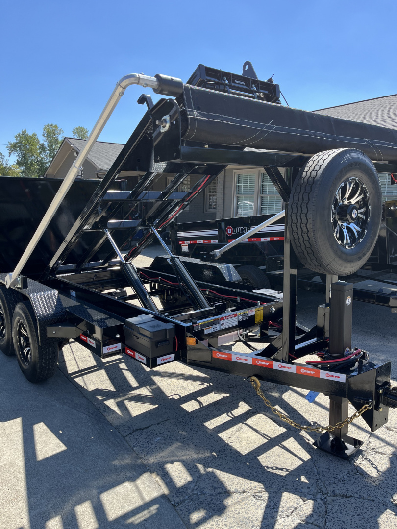 New 2025 U-Dump 14' Roll Off Dumpster Trailer Dump Bin