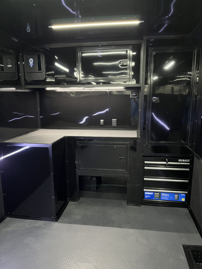 New 2026 Spartan 8.5x28 Race Trailer, PolyCor, Escape Door, 7'6" Interior, 14K GVWR, A/C, Awning, Rubber Coin PKG, Generator Compartment