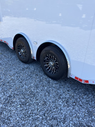 New 2026 Spartan 8.5x28 Race Trailer, PolyCor, Escape Door, 7'6" Interior, 14K GVWR, A/C, Awning, Rubber Coin PKG, Generator Compartment