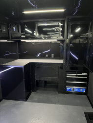 New 2026 Spartan 8.5x28 Race Trailer, PolyCor, Escape Door, 7'6" Interior, 14K GVWR, A/C, Awning, Rubber Coin PKG, Generator Compartment