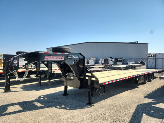 New 2026 Midsota 36' GN W HYDRAULIC TAIL Flatbed Trailer