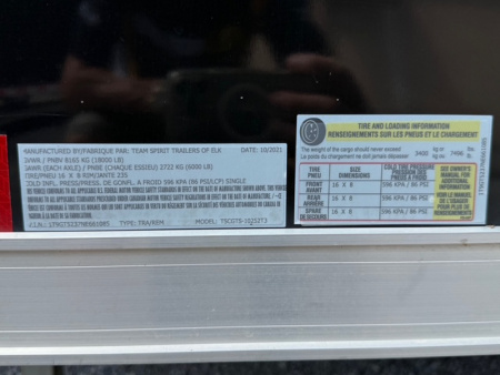 Used 2022 Team Spirit 8.5X52 RACE TRAILER