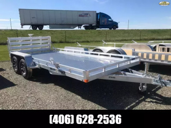 New 2025 Bear Track BTU 81 X 16' BP UTILITY TA WITH BIFOLD RAMP Utility Trailer