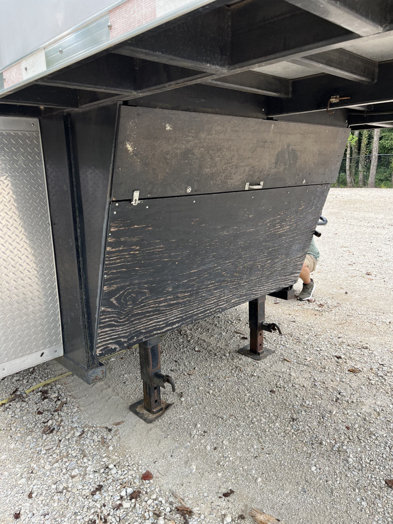 Used 2008 Homesteader 46 Gooseneck Car Trailer, A/C, Cabinets, 15K GVWR