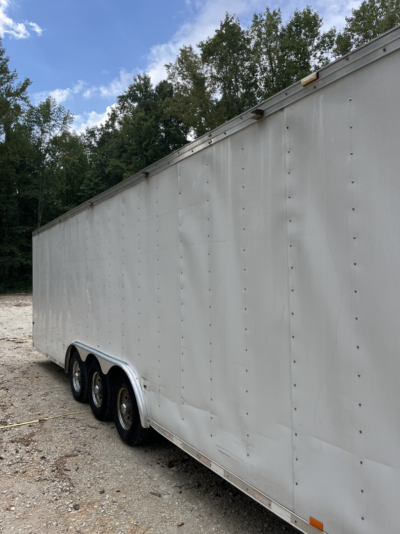 Used 2008 Homesteader 46 Gooseneck Car Trailer, A/C, Cabinets, 15K GVWR