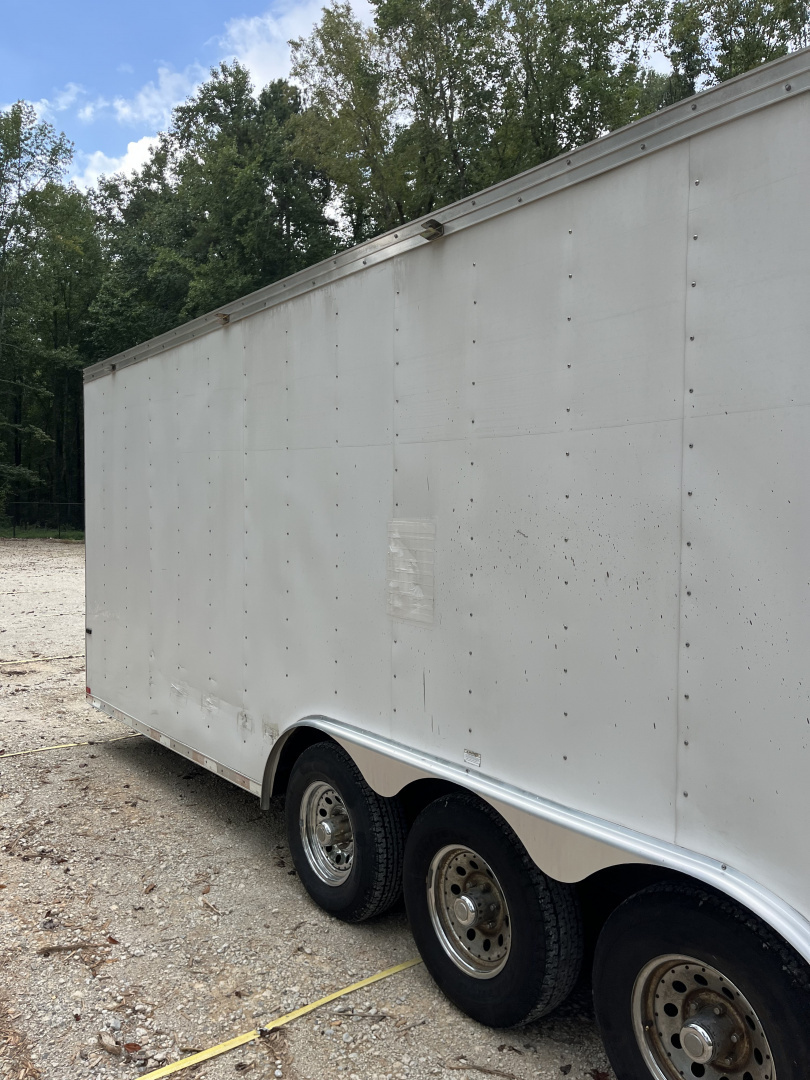 Used 2008 Homesteader 46 Gooseneck Car Trailer, A/C, Cabinets, 15K GVWR