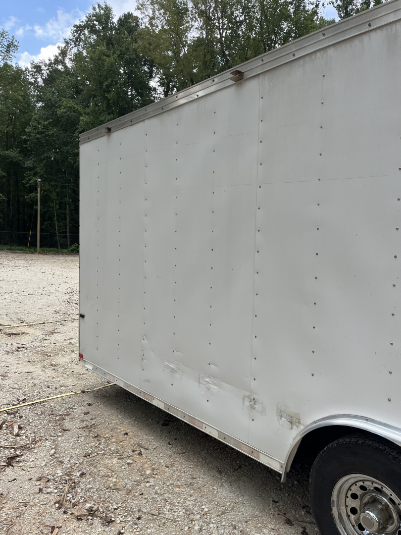 Used 2008 Homesteader 46 Gooseneck Car Trailer, A/C, Cabinets, 15K GVWR