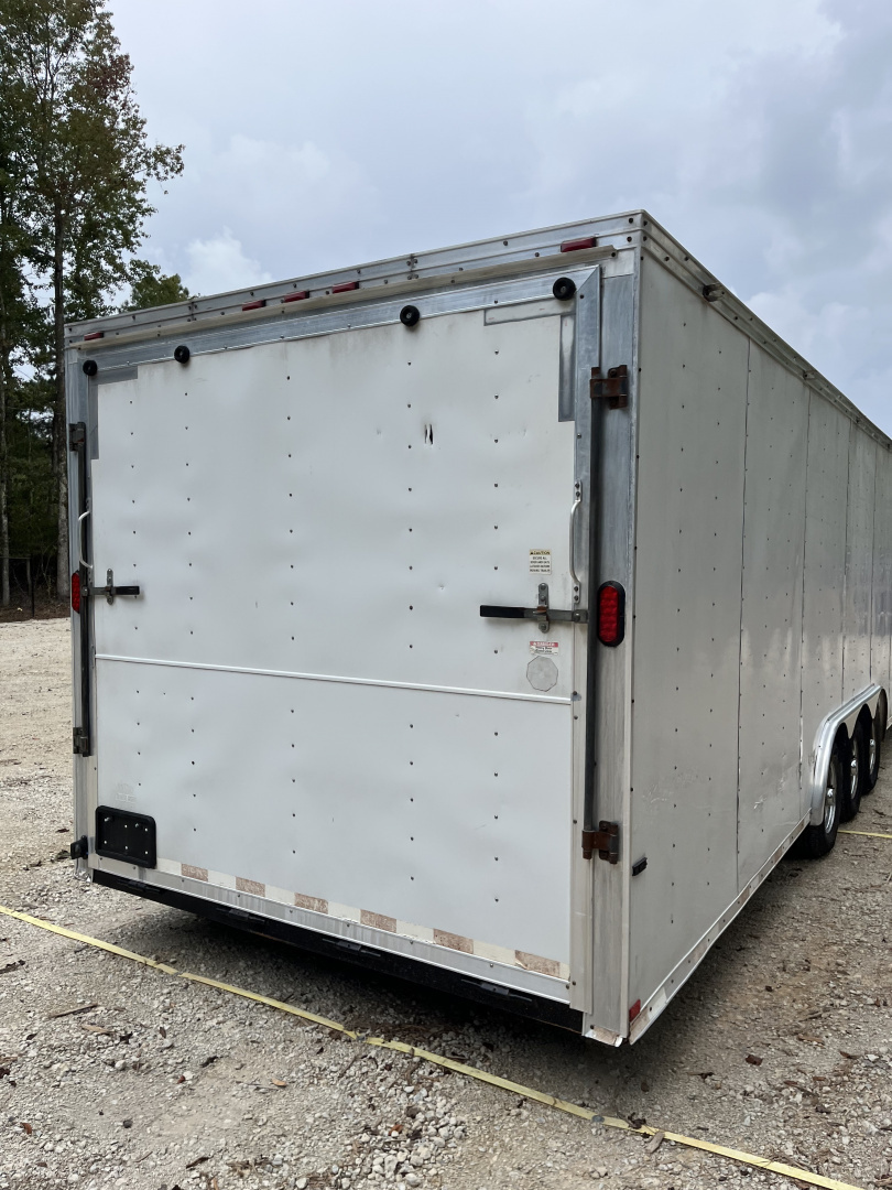 Used 2008 Homesteader 46 Gooseneck Car Trailer, A/C, Cabinets, 15K GVWR