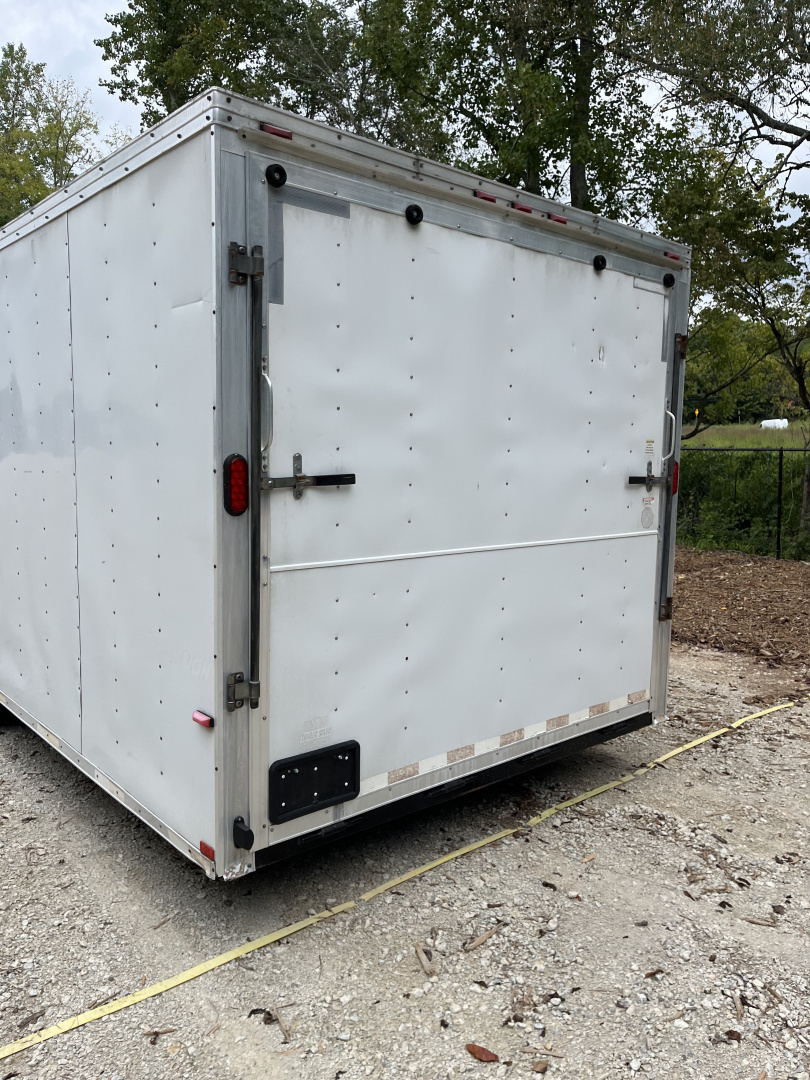 Used 2008 Homesteader 46 Gooseneck Car Trailer, A/C, Cabinets, 15K GVWR