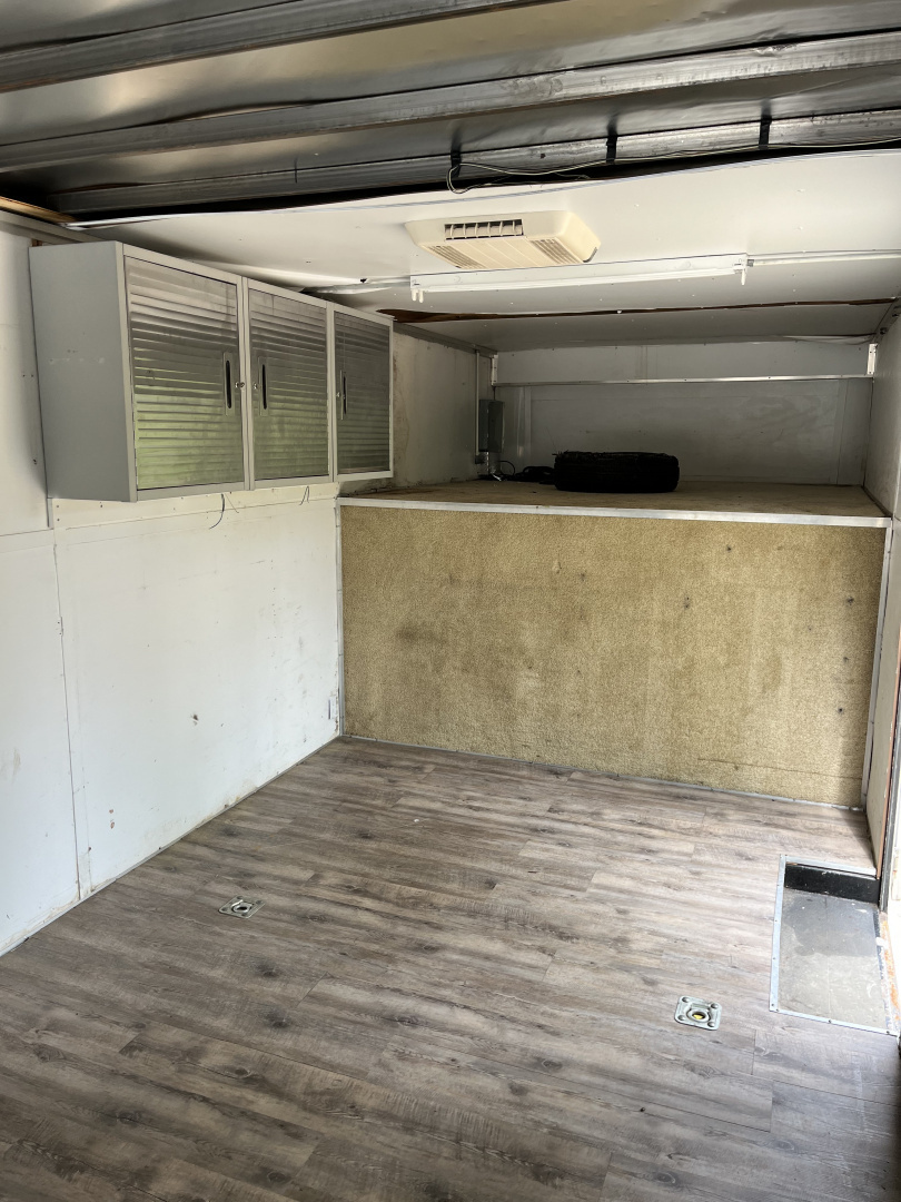 Used 2008 Homesteader 46 Gooseneck Car Trailer, A/C, Cabinets, 15K GVWR