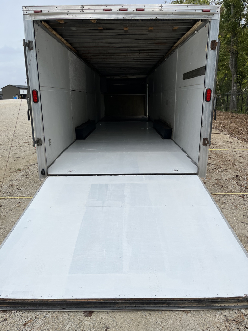 Used 2008 Homesteader 46 Gooseneck Car Trailer, A/C, Cabinets, 15K GVWR