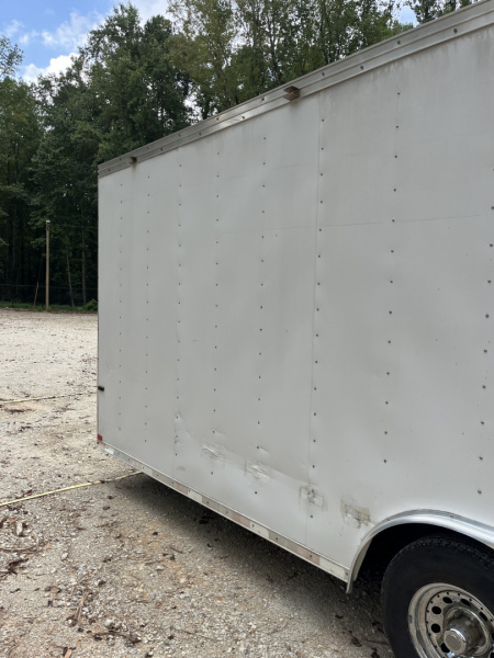 Used 2008 Homesteader 46 Gooseneck Car Trailer, A/C, Cabinets, 15K GVWR