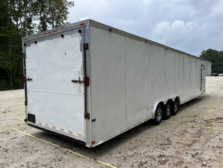 Used 2008 Homesteader 46 Gooseneck Car Trailer, A/C, Cabinets, 15K GVWR