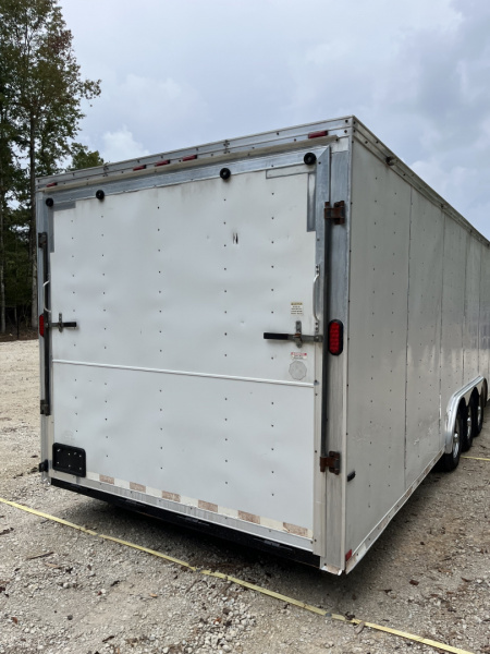 Used 2008 Homesteader 46 Gooseneck Car Trailer, A/C, Cabinets, 15K GVWR