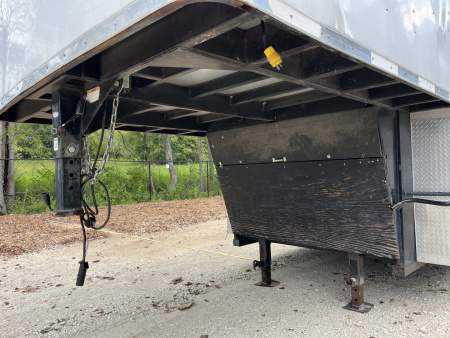 Used 2008 Homesteader 46 Gooseneck Car Trailer, A/C, Cabinets, 15K GVWR