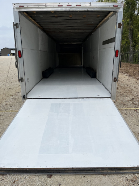 Used 2008 Homesteader 46 Gooseneck Car Trailer, A/C, Cabinets, 15K GVWR
