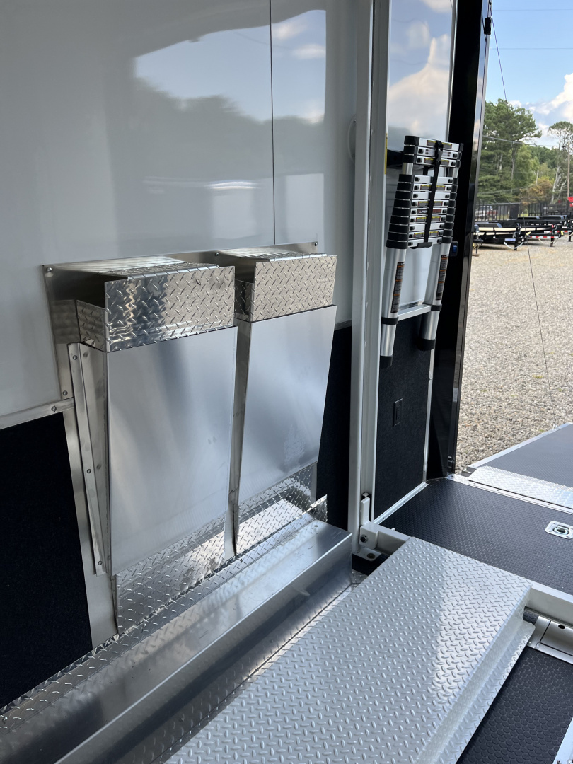 New 2025 Haulmark 24' EDGE ALUMINUM Stacker Race Trailer, Blackout Package, Premium Escape Door