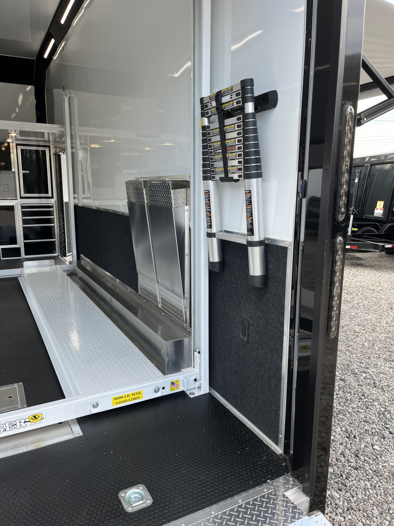 New 2025 Haulmark 24' EDGE ALUMINUM Stacker Race Trailer, Blackout Package, Premium Escape Door