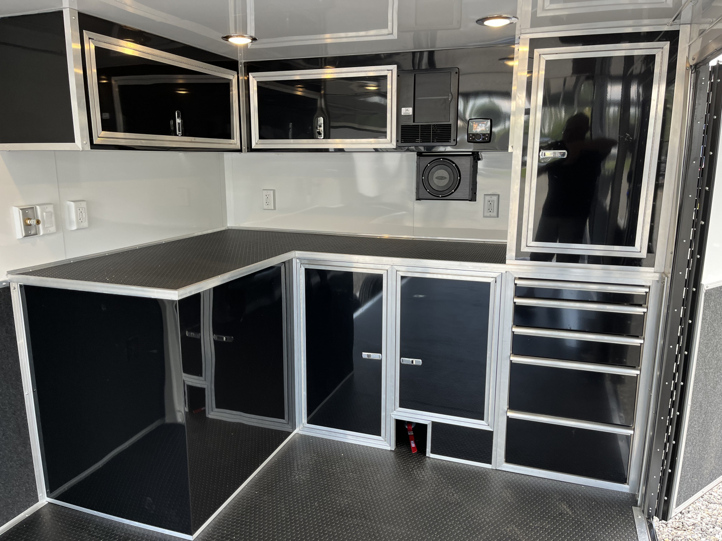 New 2025 Haulmark 24' EDGE ALUMINUM Stacker Race Trailer, Blackout Package, Premium Escape Door