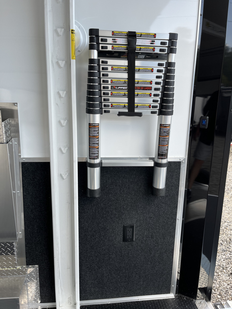 New 2025 Haulmark 24' EDGE ALUMINUM Stacker Race Trailer, Blackout Package, Premium Escape Door