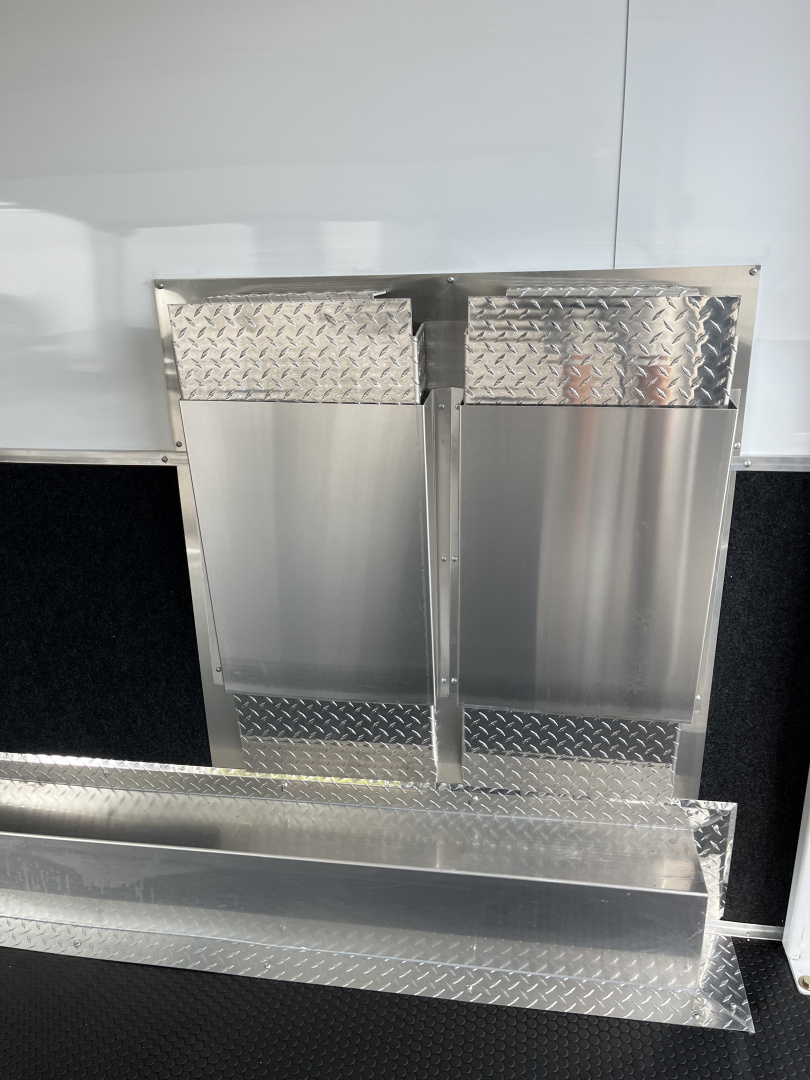 New 2025 Haulmark 24' EDGE ALUMINUM Stacker Race Trailer, Blackout Package, Premium Escape Door