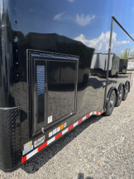 New 2025 Haulmark 24' EDGE ALUMINUM Stacker Race Trailer, Blackout Package, Premium Escape Door