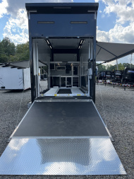 New 2025 Haulmark 24' EDGE ALUMINUM Stacker Race Trailer, Blackout Package, Premium Escape Door