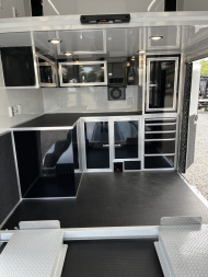 New 2025 Haulmark 24' EDGE ALUMINUM Stacker Race Trailer, Blackout Package, Premium Escape Door