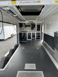 New 2025 Haulmark 24' EDGE ALUMINUM Stacker Race Trailer, Blackout Package, Premium Escape Door