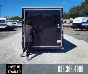 New 2025 Quality Cargo Enclosed Trailer 7x12 SA, 6'9  Interior Height, 35K Axle, Black, Has a brake