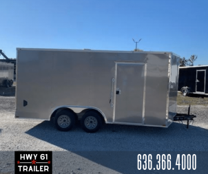 New 2025 Quality Cargo Enclosed Trailer 8.5 x 16 TA,  35K Axles,  7' Interior Height,  White