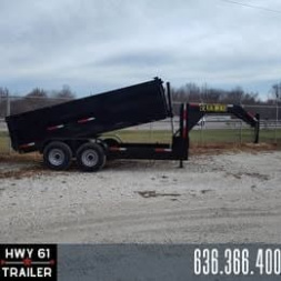 New 2025 US Built/Texas Pride 7x14x3 gooseneck dump trailer, 16k axles