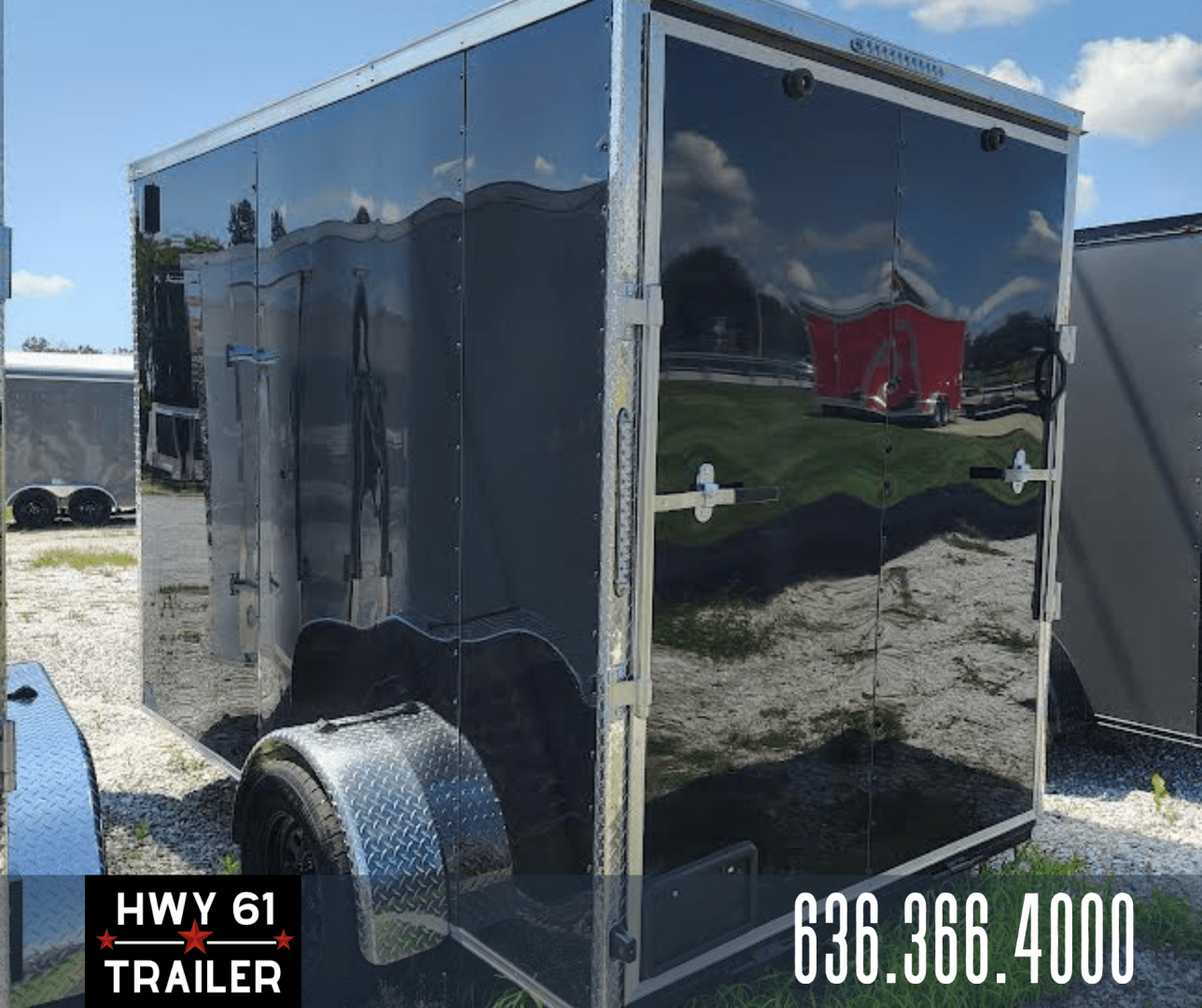 New 2025 Mammoth Cargo 6x10 SA Enclosed Trailer, 6'3" Interior Height, 35K Axle, .080 Polycore Exterior, Black