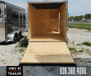 New 2025 Mammoth Cargo 7x14 TA Enclosed Trailer, 7' Interior Height, 35K Axles, .080 Polycore Exterior, Silver