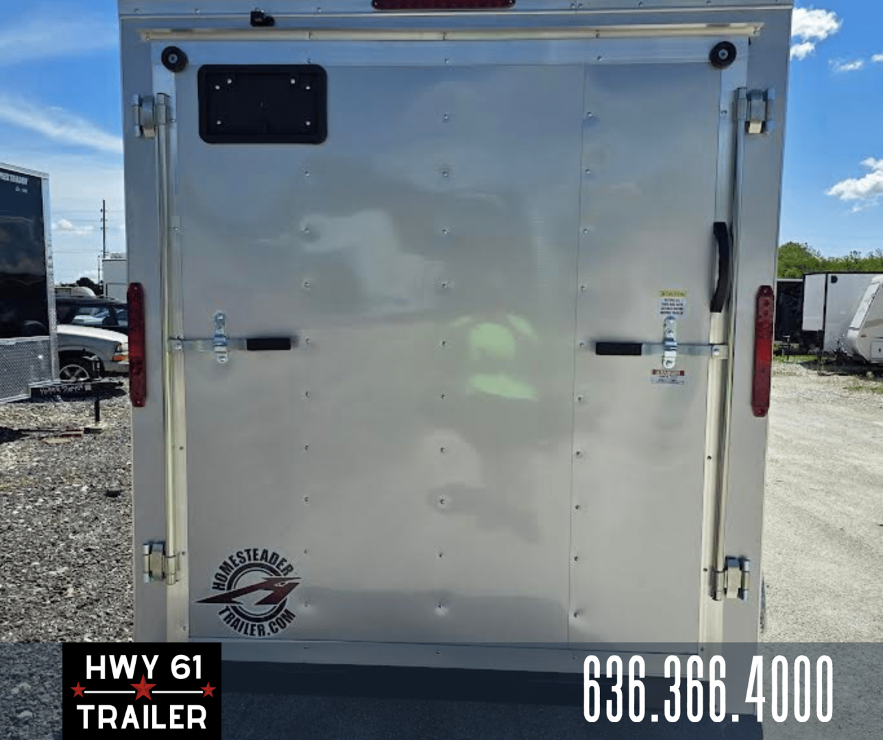 New 2025 Homesteader 6x12 TA Cargo Trailer, 6' Interior Height, 35K Axles, Silver, .030 Exterior, Intrepid Package