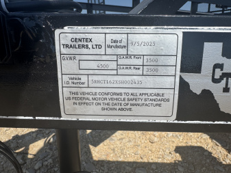 New 2025 Centex Trailers 6.4X167KBP Utility Trailer
