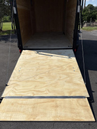 New 6X12 Charcoal Gray Blackout Enclosed Trailer | Polycore