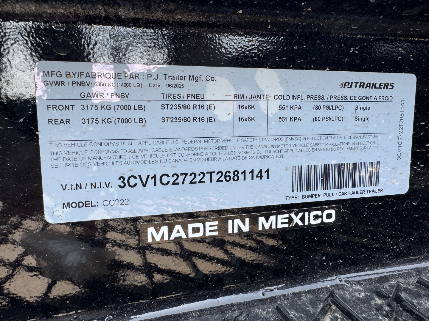 New 2026 PJ Trailers CC-22 Equipment Trailer