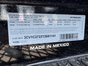 New 2026 PJ Trailers CC-22 Equipment Trailer