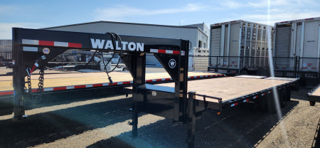 New 2025 Walton Trailer 26' GN DUALLY Flatbed Trailer