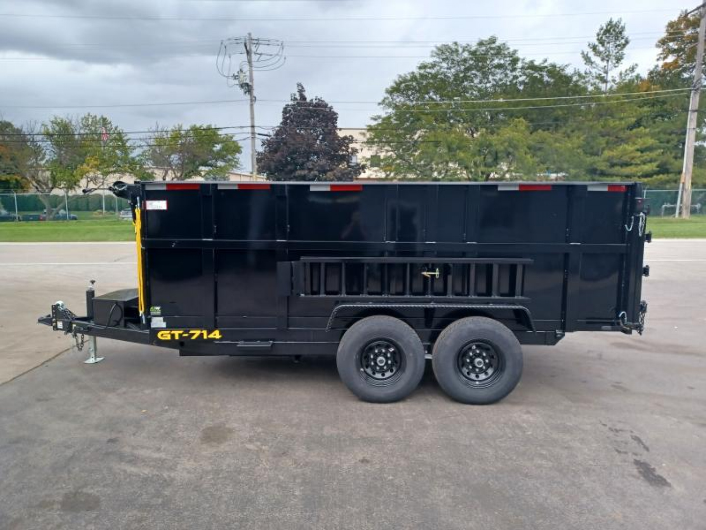 New 7'X14' HIGH SIDE DUMP TRAILER WITH TARP KIT & CHARGER