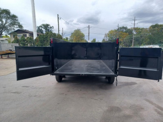 New 7'X14' HIGH SIDE DUMP TRAILER WITH TARP KIT & CHARGER