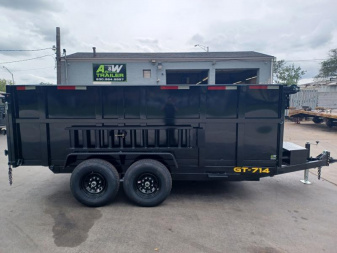 New 7'X14' HIGH SIDE DUMP TRAILER WITH TARP KIT & CHARGER