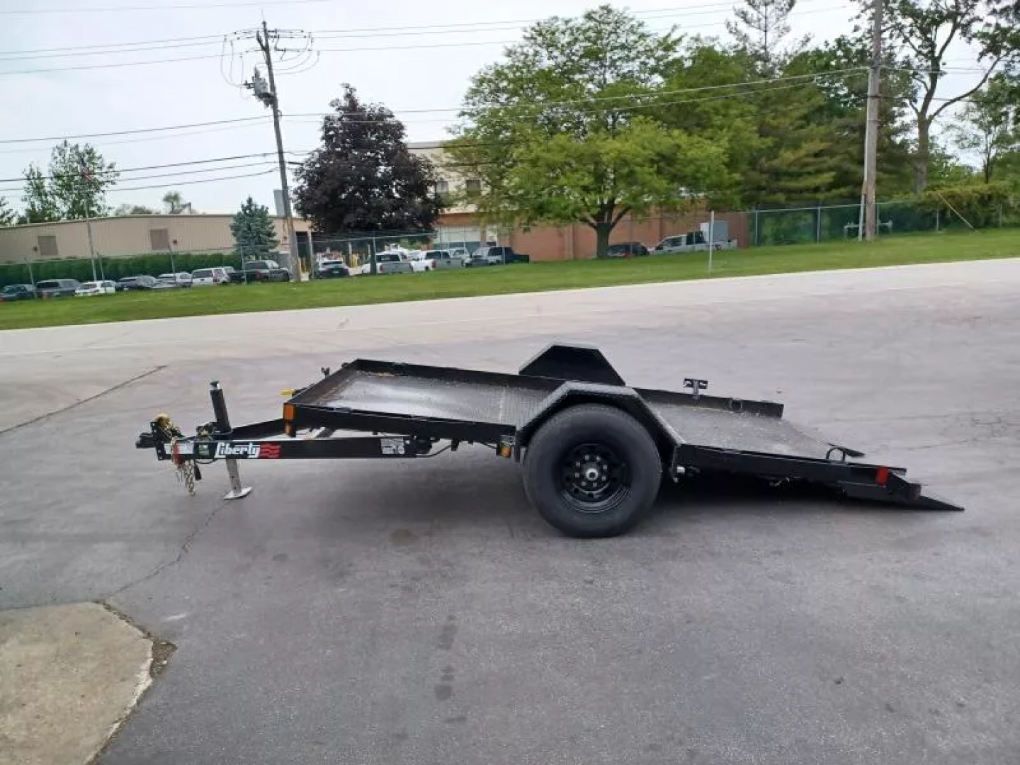 New 79"X12' 7K TILT TRAILER WITH STEEL FLOOR