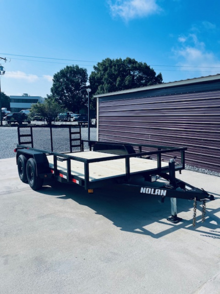 New 2025 Nolan 7X14 Landscape Utility Trailer 7K Tandem Axle