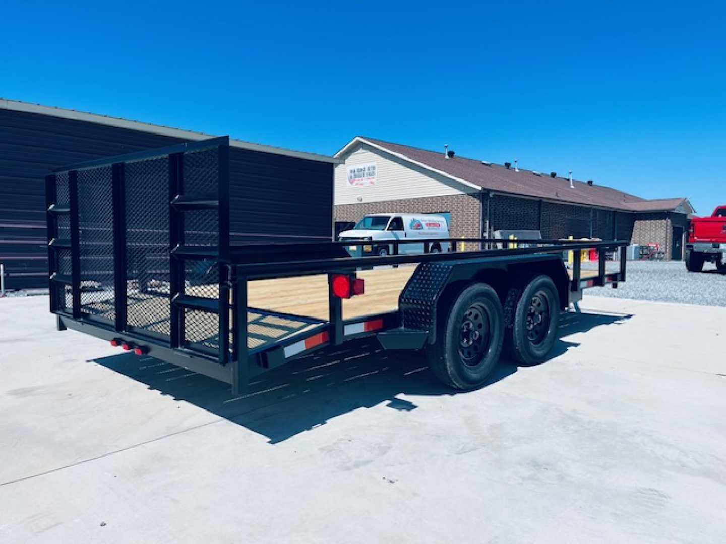 New 2025 Nolan 7X16 Landscape Utility Trailer 7K Tandem Axle