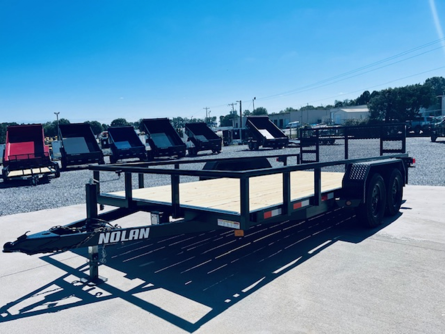 New 2025 Nolan 7X16 Landscape Utility Trailer 7K Tandem Axle